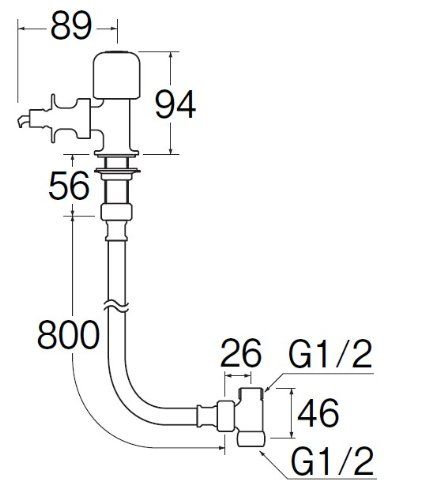 SANEI(サンエイ) 食洗機用分岐止水栓セット ホース接続ワンタッチ 自動止水機能 80cmフレキ付き Y5050TVA-1S-13ma a3c8f8f0