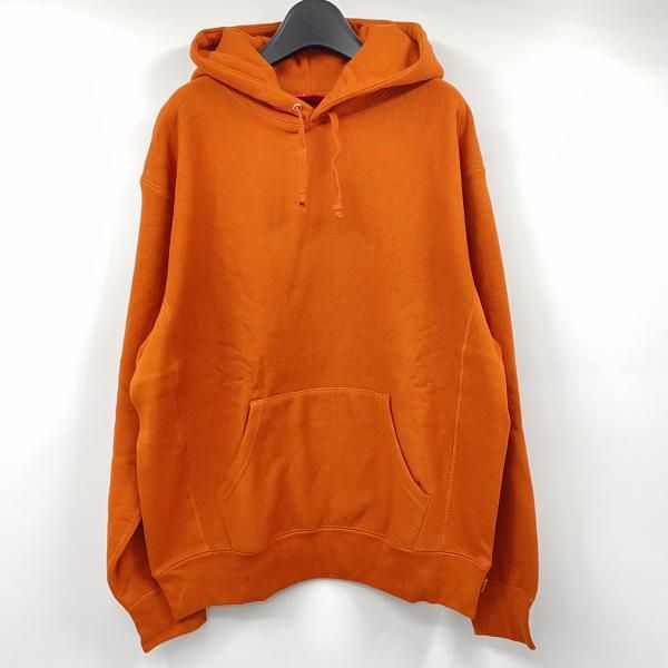 【中古】Supreme 18SS Studded Hooded Sweatshirt サイズM オレンジ シュプリーム[17]