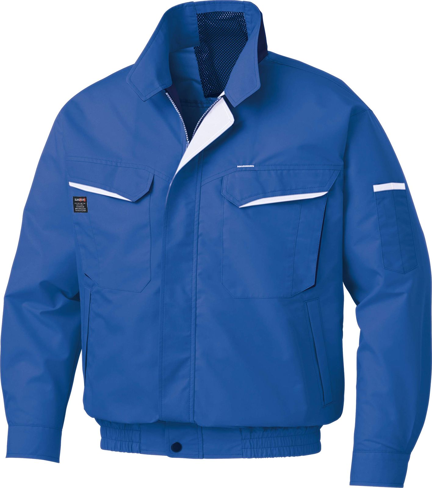 新品 サンエス(SUN-S) 空調風神服 ファンネット付き長袖ブルゾン KU90470V ブルー 4L 【服のみ】