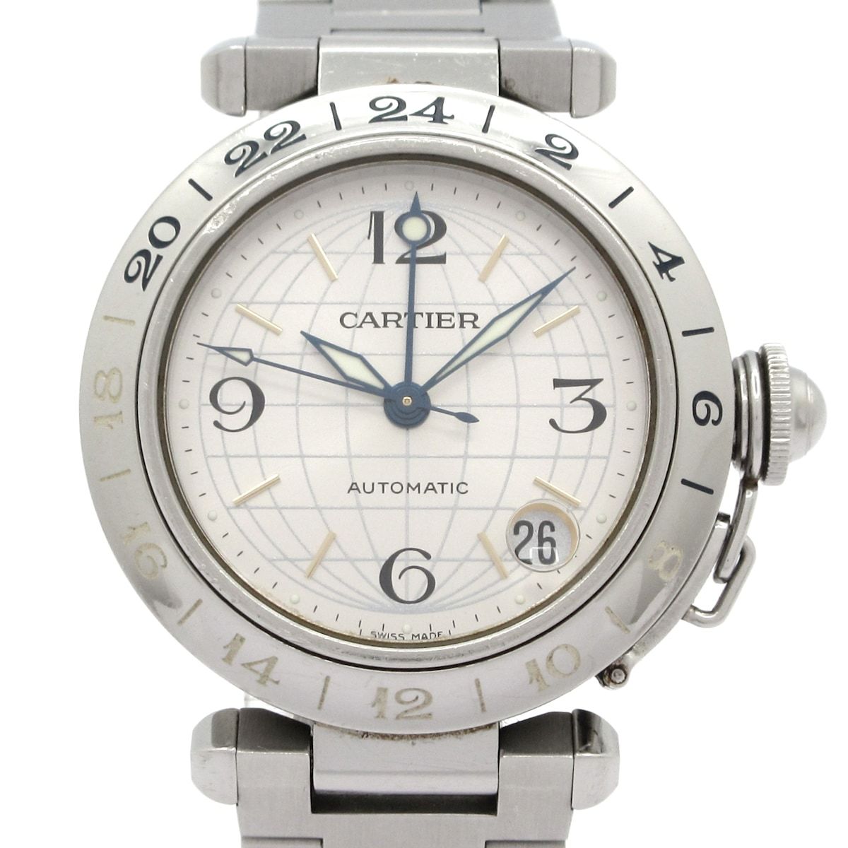 Cartier(カルティエ) 腕時計 パシャCメリディアンGMT W31029M7 ボーイズ SS シルバー