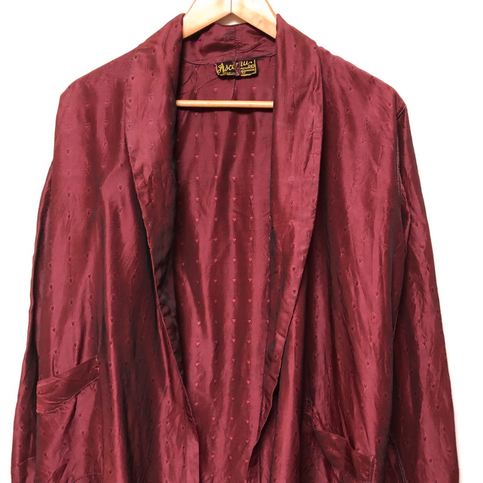 60-70's Asconius PRODUCTOS RIO SPORTSWEAR メンズM クラシックなルームローブ ガウンコート ラウンジウェア リゾートウェア 羽織り 光沢 カーディガン ロング丈 ガウン ヴィンテージ 古着 60-70's Asconius PRODUCTOS RIO SPORTSWEAR メンズM クラシックなルームローブ ガウンコート ラウンジウェア リゾートウェア 羽織り 光沢 カーディガン ロング丈 ガウン ヴィンテージ 古着