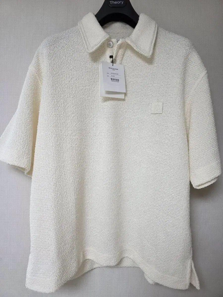 50 ウーヨンミ(WOOYOUNGMI) 白 ツイード ポロ Tシャツ