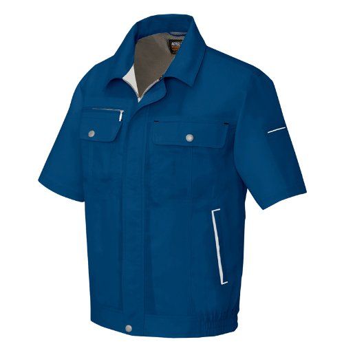 新品 アイトス 半袖ブルゾン(春夏用) AZ-5561 188 フォレストネイビー×シルバーグレー 3Lサイズ