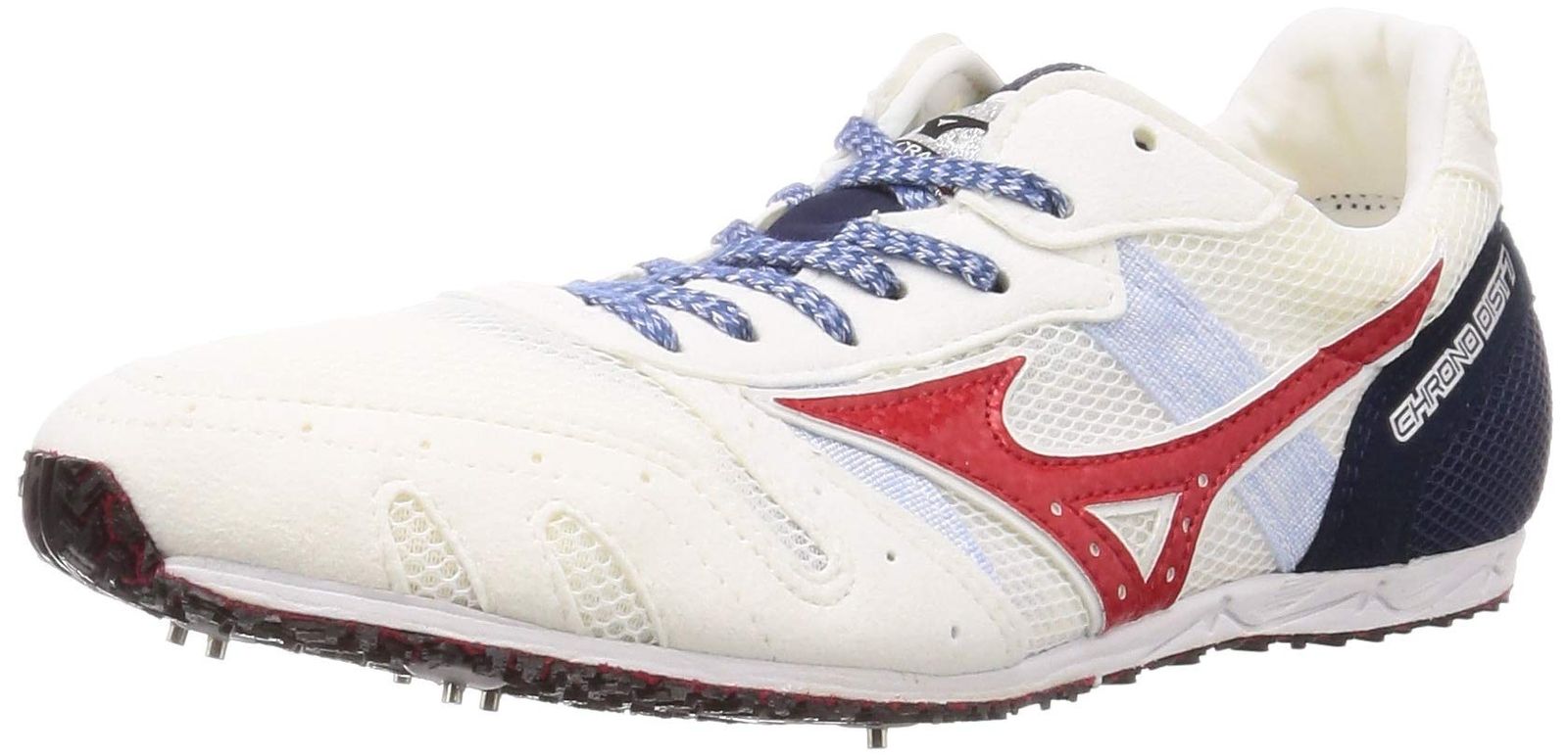 新品 [ミズノ] 陸上シューズ クロノディスト7(陸上競技)軽量 短距離 トラック800m未満向け ホワイト/レッド/ネイビー 28.5 cm 2E