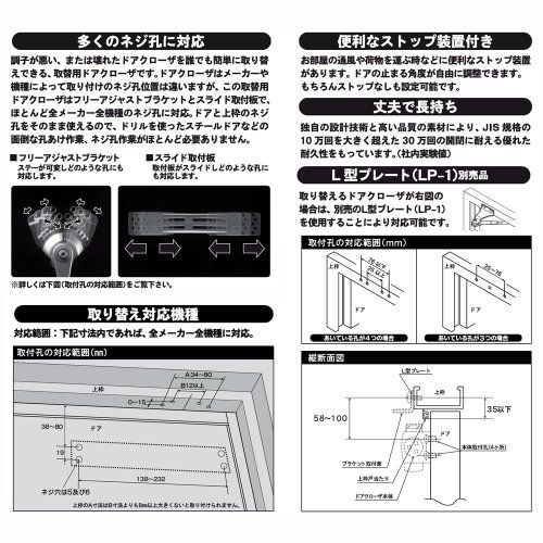 取替ドアクローザー シルバー S-202Pkk b7d489df 取替ドアクローザー シルバー S-202Pkk b7d489df