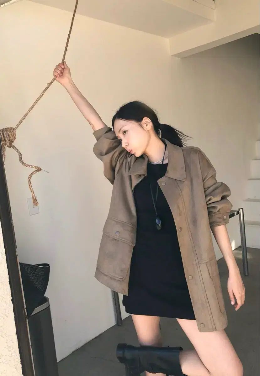 ホワス - still dry suede jacket