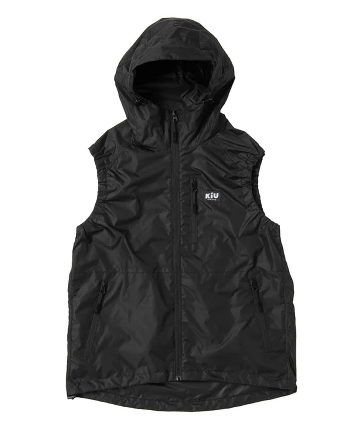 KiU キウ 空調服(R) エアコンディションドベスト ブラック L サイズ ファン&バッテリー別売り ウェアのみ アウトドア ウェア 送風 ファン 冷却 野外 熱中症対策 UVカット 男女兼用 K307L-900
