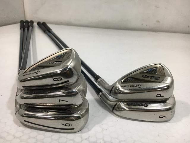 返品OK 【中古ゴルフクラブ】(5本セット)テーラーメイド SIM2 MAX (シム2 マックス) アイアン 2021 (日本仕様) TENSEI BLUE TM60 6～9.P