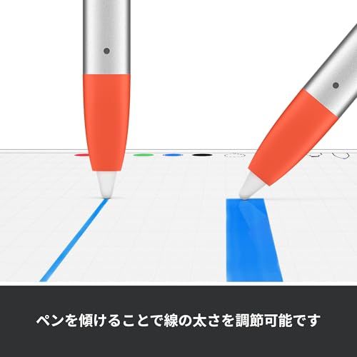 ロジクール デジタルペンシル 2025年発表のiPad シリーズ 含む 2018年以降のiPadシリーズに対応 Crayon iP10BB シルバー 日本の教育現場で実際に使用されているモデル 7時間バッテリー iPad/Pro/Air/mini 対応 Lｍａ