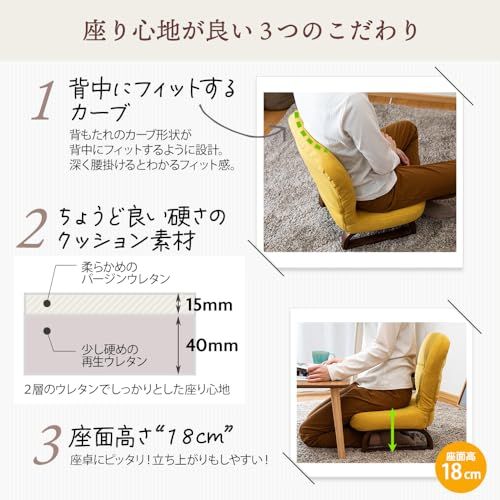 SUWALABO スワラボ 座椅子 solum (ソルム) あぐら座椅子/父の日 ギフト あぐらが楽 姿勢サポート［ バックレスト/折り畳み/軽量/天然木使用 ］コンパクト 一人掛け 在宅ワーク 勉強 子供椅子 正座椅子 美姿勢 法事 座卓 こたつ RMHｍａ