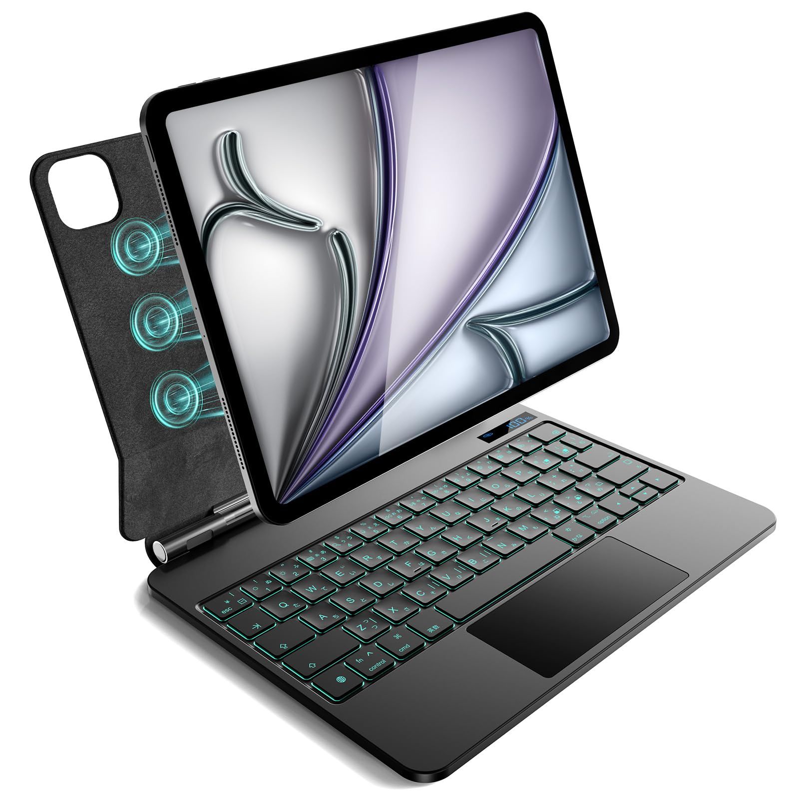 iPad Air 11 インチ M4/2026 M3/2025 M2/2024、iPad Air 第5/4世代 および iPad Pro 11 インチ(第4/3/2/1 世代)用 磁気キーボードケース 軽量JIS日本語配列?磁気装着・マルチジェスチャートラma iPad Air 11 インチ M4/2026 M3/2025 M2/2024、iPad Air 第5/4世代 および iPad Pro 11 インチ(第4/3/2/1 世代)用 磁気キーボードケース 軽量JIS日本語配列?磁気装着・マルチジェスチャートラma