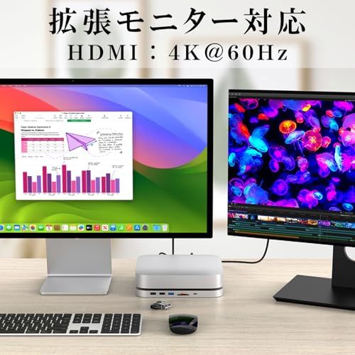 Mac mini ドッキングステーション TypeC (8in2) シルバー 型番:MC25MH / M.2 スロット HDMI 3画面対応 / 前面 USB TypeA ×3 USB TypeC SD microSDカードリーダー/Macmini M2 ma Mac mini ドッキングステーション TypeC (8in2) シルバー 型番:MC25MH / M.2 スロット HDMI 3画面対応 / 前面 USB TypeA ×3 USB TypeC SD microSDカードリーダー/Macmini M2 ma