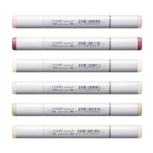 Copic × Julia Gisella アーティストマーカー6点セット アルコールマーカー スペシャルコラボ版 ソフトブレンドｍａ
