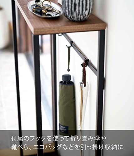 山崎実業(Yamazaki) コンソールテーブル ブラック W60XD18.5XH80.5cm タワー tower 置きやすくスリム 飾り棚 フック付き サイドテーブル 5165ma 山崎実業(Yamazaki) コンソールテーブル ブラック W60XD18.5XH80.5cm タワー tower 置きやすくスリム 飾り棚 フック付き サイドテーブル 5165ma