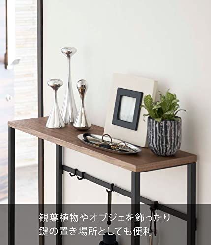 山崎実業(Yamazaki) コンソールテーブル ブラック W60XD18.5XH80.5cm タワー tower 置きやすくスリム 飾り棚 フック付き サイドテーブル 5165ma 山崎実業(Yamazaki) コンソールテーブル ブラック W60XD18.5XH80.5cm タワー tower 置きやすくスリム 飾り棚 フック付き サイドテーブル 5165ma