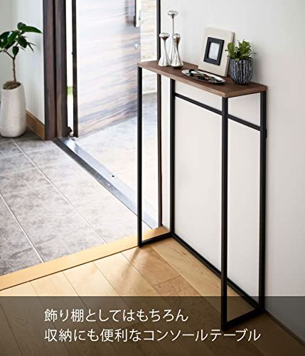 山崎実業(Yamazaki) コンソールテーブル ブラック W60XD18.5XH80.5cm タワー tower 置きやすくスリム 飾り棚 フック付き サイドテーブル 5165ma 山崎実業(Yamazaki) コンソールテーブル ブラック W60XD18.5XH80.5cm タワー tower 置きやすくスリム 飾り棚 フック付き サイドテーブル 5165ma