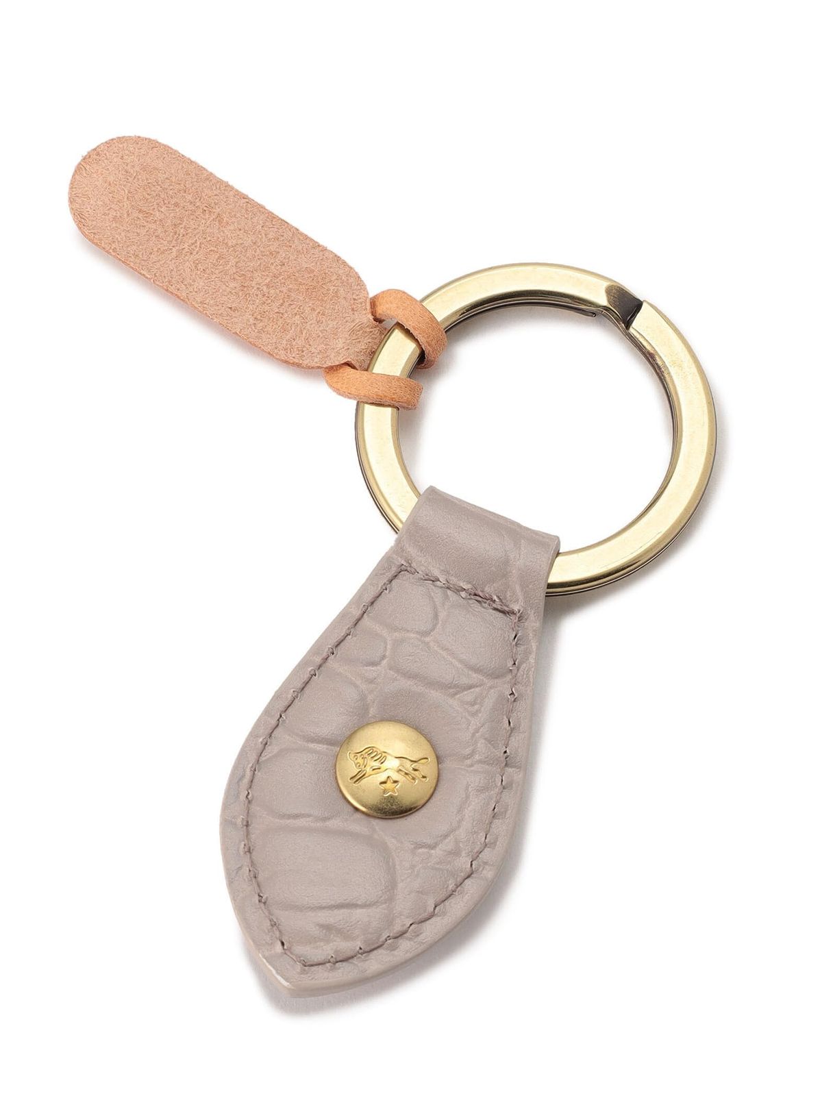 新品 [IL BISONTE (イルビゾンテ)] キーリング キーホルダー レザー 本革 牛革 レディース メンズ ユニセックス クグリーン
