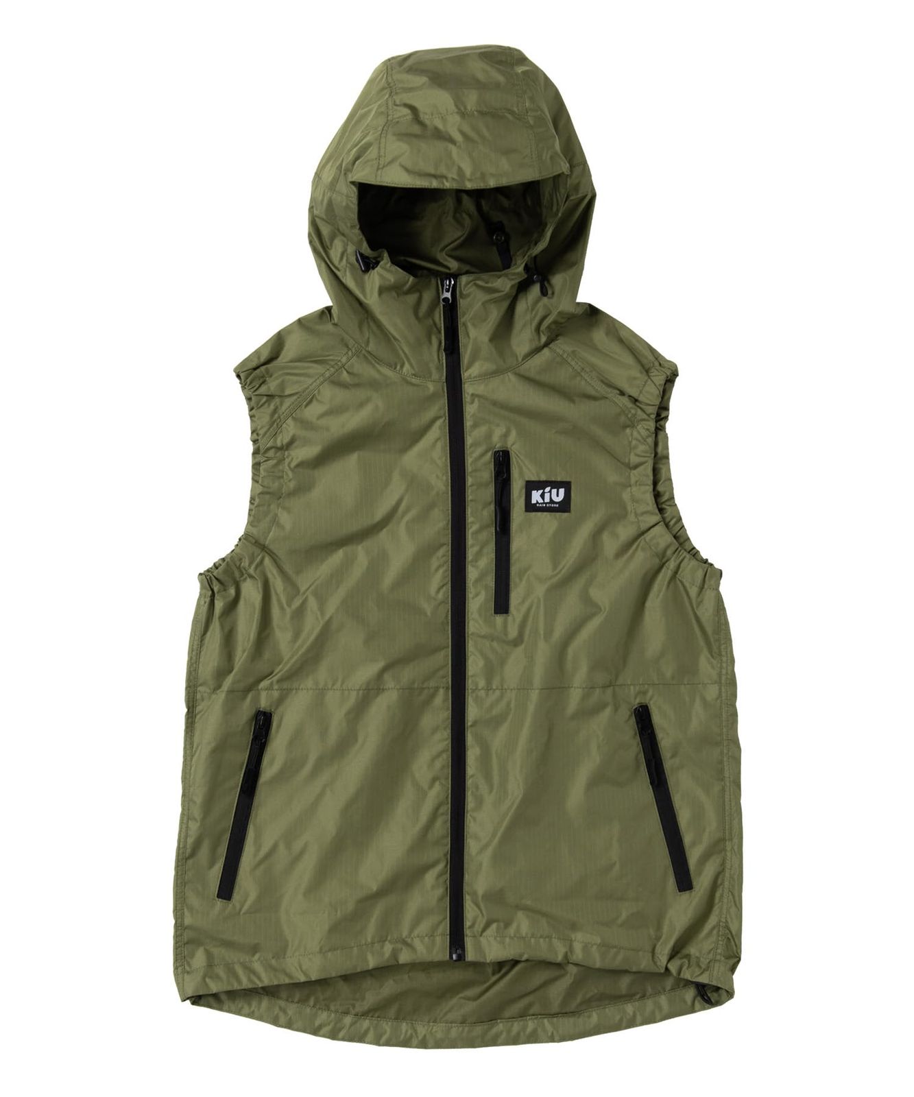KiU キウ 空調服(R) エアコンディションドベスト カーキ L サイズ ファン&バッテリー別売り ウェアのみ アウトドア ウェア 送風 ファン 冷却 野外 熱中症対策 UVカット 男女兼用 K307L-906