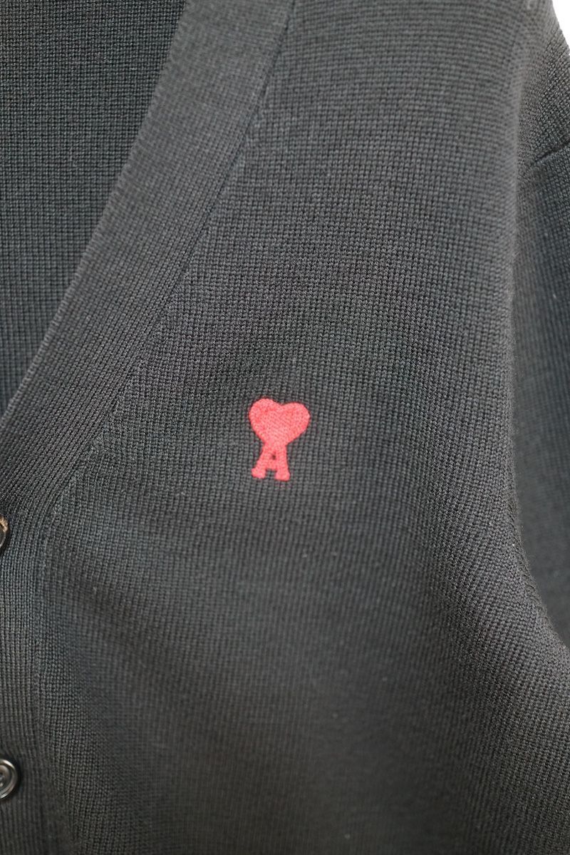 AMI PARIS Ami de Coeur アミ パリス ハート ロゴ刺繍付き ブラック