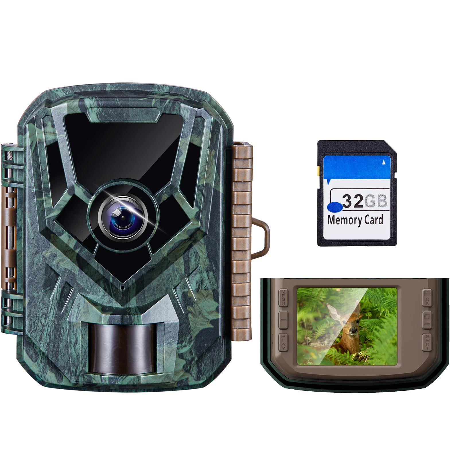 ☆新品☆KJK トレイルカメラ 小型 防犯カメラ 野生動物監視カメラ 動画2.7k 静止画3600万画素 赤外線 乾電池式 0.1秒超高速トリガー 夜間低輝 搭載 人感センサー IP66級防水防塵 屋外 屋内監視 センサーカメラ 電池式 暗視 0bf85ec9