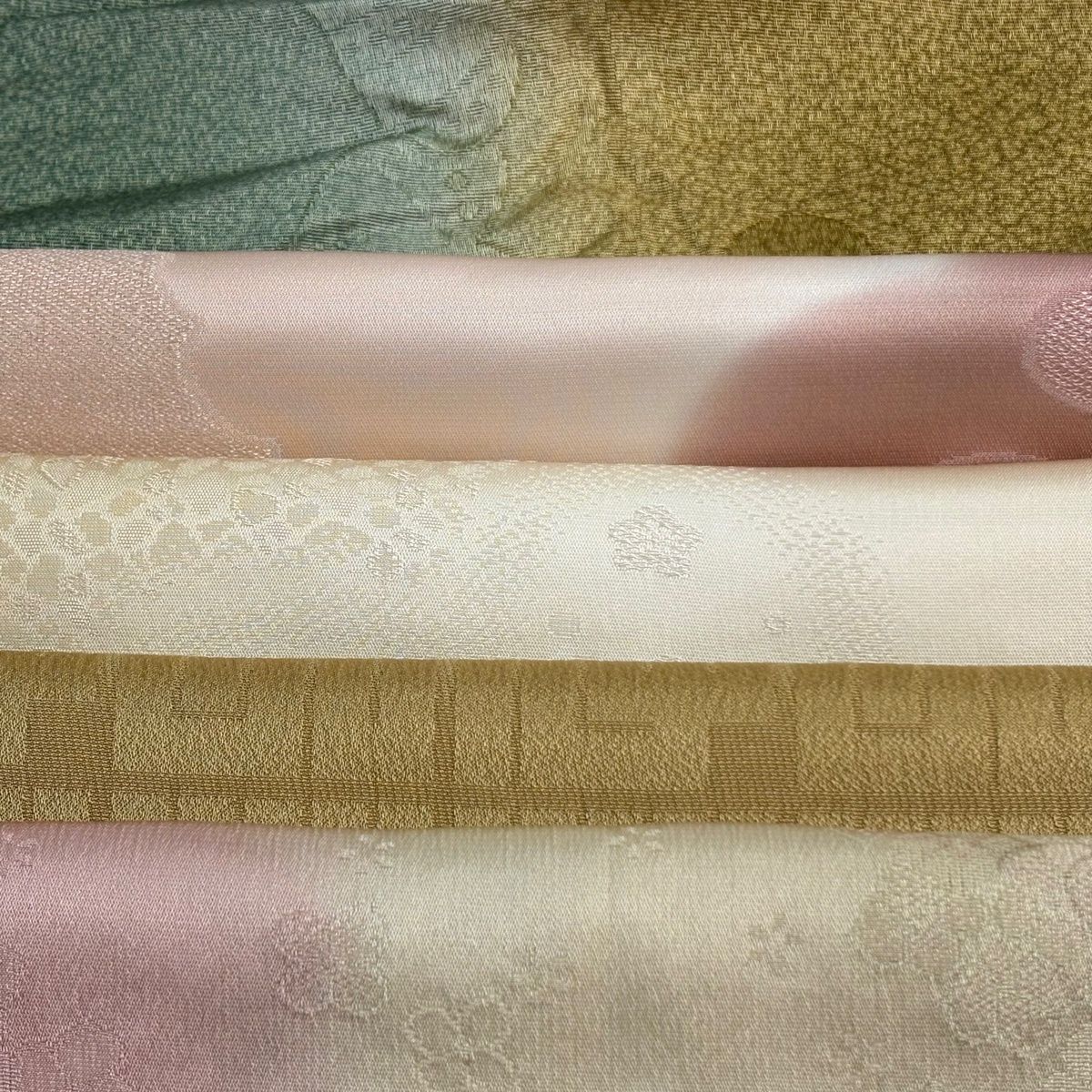 帯揚げ 優品 帯揚げ5枚セット ベージュ 正絹 和装小物 【中古】