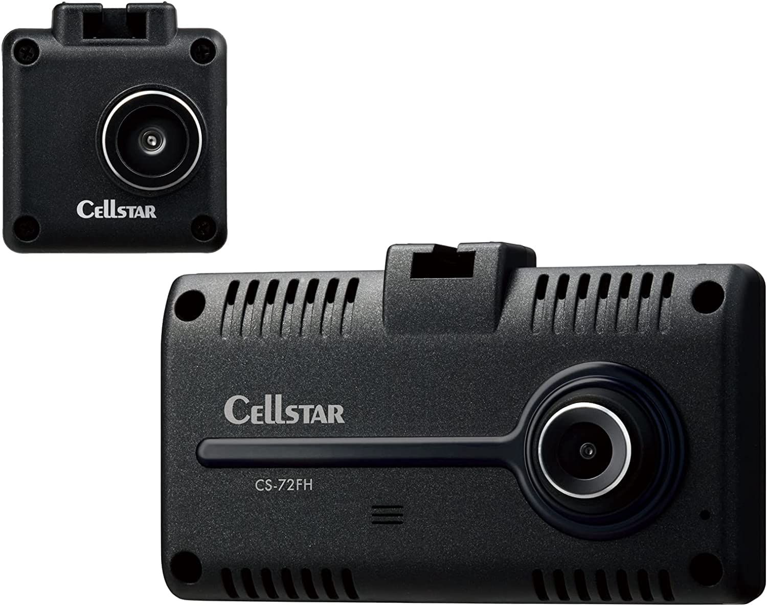セルスター ドライブレコーダー 前後2カメラ CS-72FH 200万画素/100万画素 FullHD/HD HDR STARVIS 2.4インチ microSD(32GB)付 駐車監視機能 GPSお知らせ機能(データ更新無料) 日本製 [1)CS-72FH]