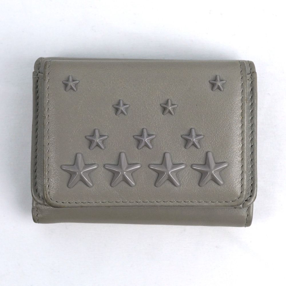 JIMMY CHOO NEMO AOR MARL GREY ジミーチュウ 三つ折り財布 ネモ ミニ財布 グレー