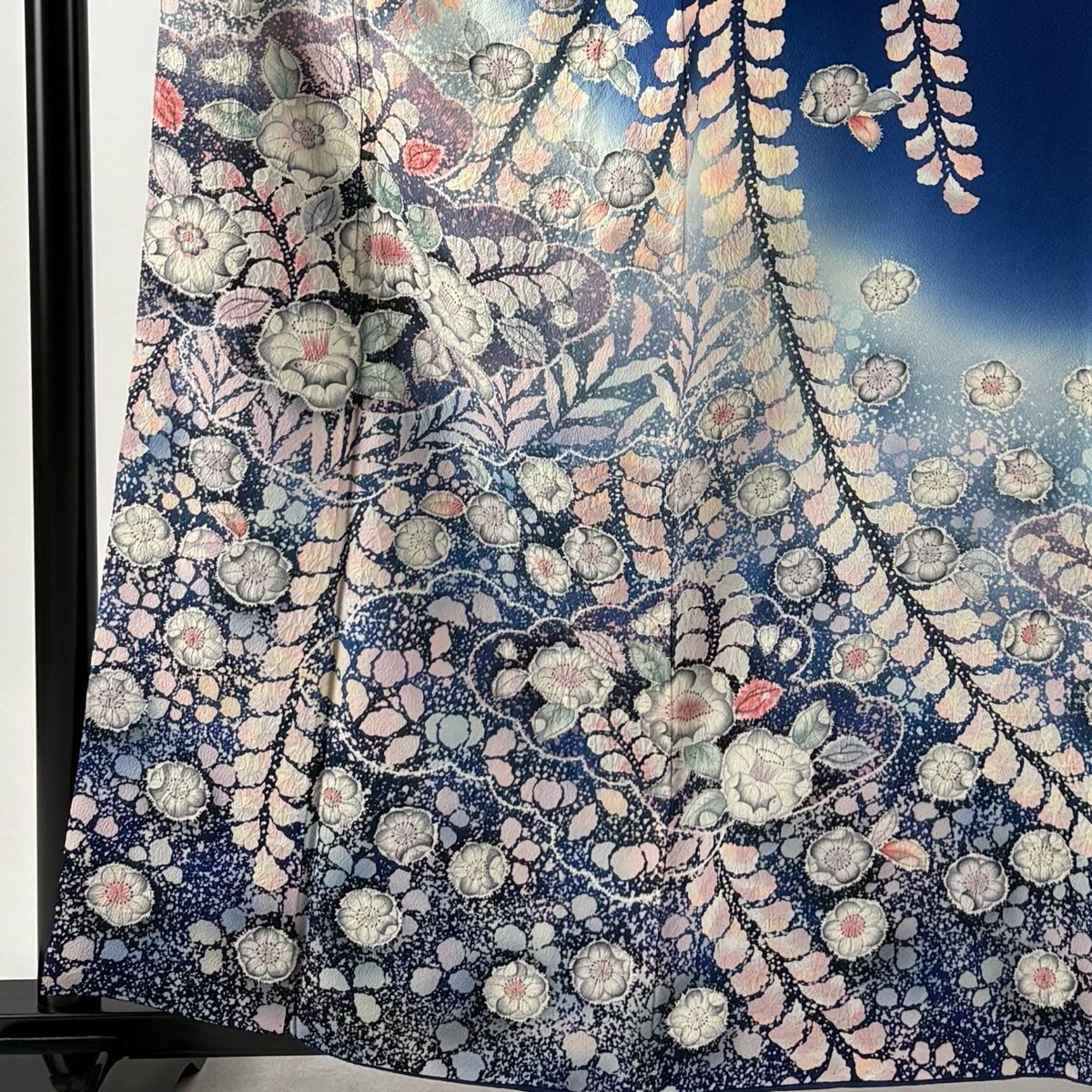訪問着 身丈165.5cm 裄丈68.5cm L 袷 翠山工房 落款あり辻ヶ花 訪問着 身丈161.5cm 裄丈64cm M 袷 翠山工房 落款 辻が花 雲文 ぼかし