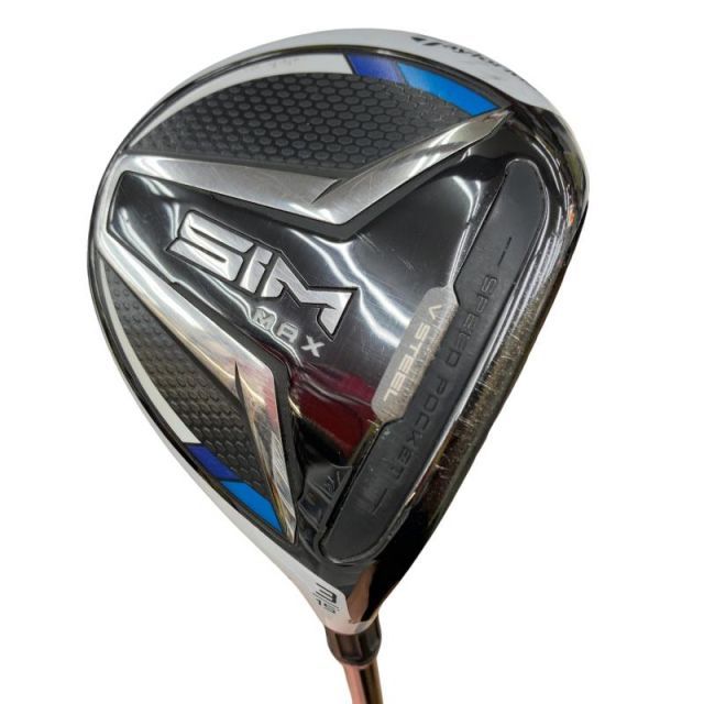 【中古】 テーラーメイド SIM MAX 3W フェアウェイウッド FW 純正特注シャフト (フレックスS) メンズ 男性用 右利き 右用 Cランク ゴルフクラブ