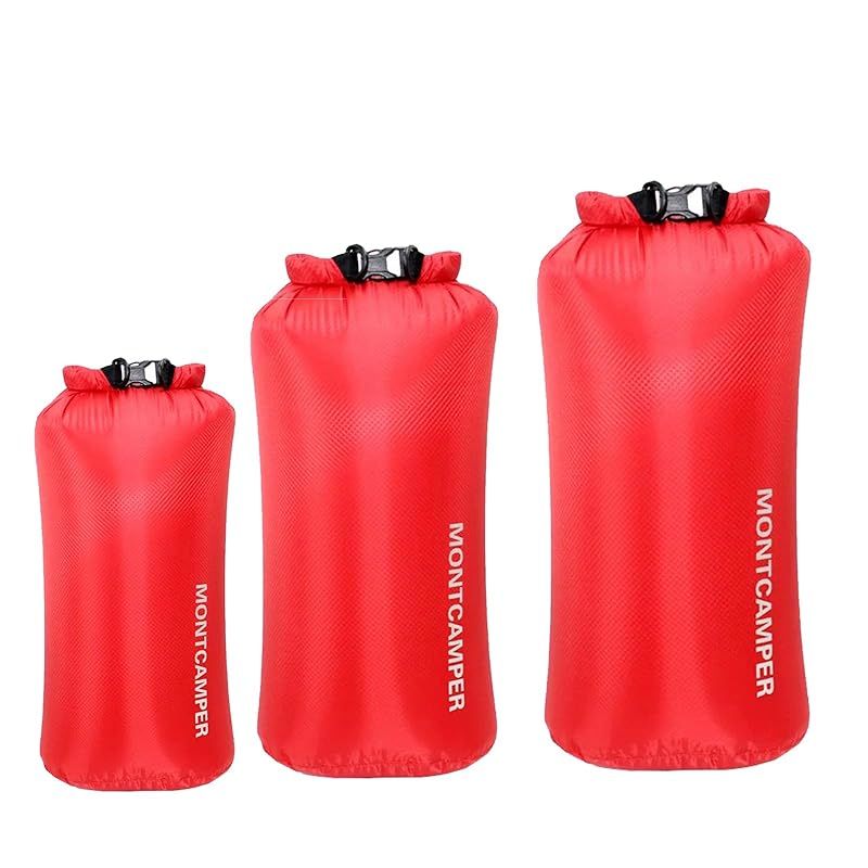 【新品】 RTMYPIK ドライバッグ 防塵 防水 超軽量 スタッフバッグ ハイキング バックパッキング カヤック キャンプ スイミング ボート用アウトドアバッグ 6色 5サイズ 3L 5L 10L 20L 35L (レッド, 3L+5L+10L) 0