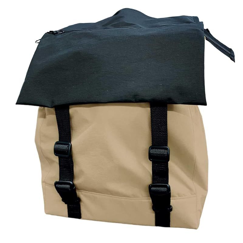 【新品】 [MOTIFBANK DESIGN] RAN-ZAG【大収納力のランドセル on バッグ】らんザック 4つの便利ポケット サイドポケット付 撥水・防水生地 かっこいい 手ぶら登校 軽量 (ベージュ) 0