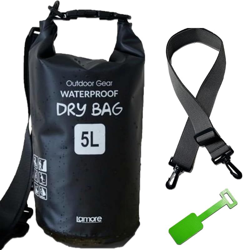 【新品】 笑顔一番 ドライバッグ 防水バッグ ドラム型 新素材 防水 防塵 40L (1) ブラック, 40L 0 4,612円