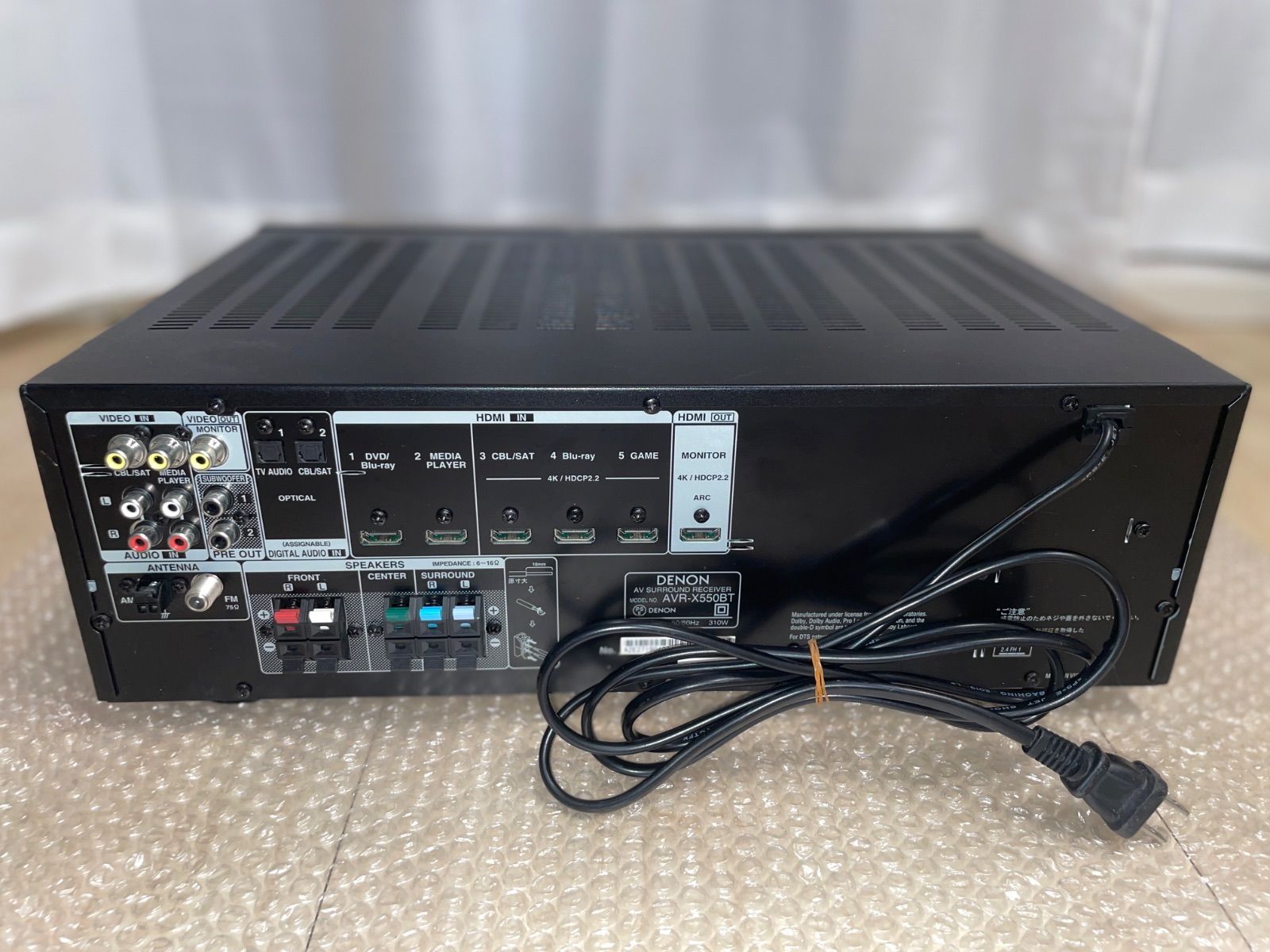 超美品】DENON AVR-X550BT AVアンプ デノン 5.2ch プレミアム高音質