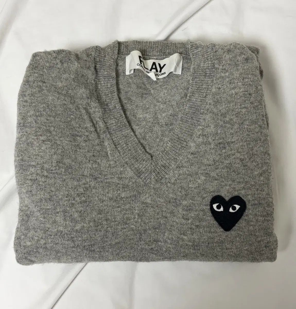 COMME des GARCONS Vネック ニット グレー XL - メルカリ