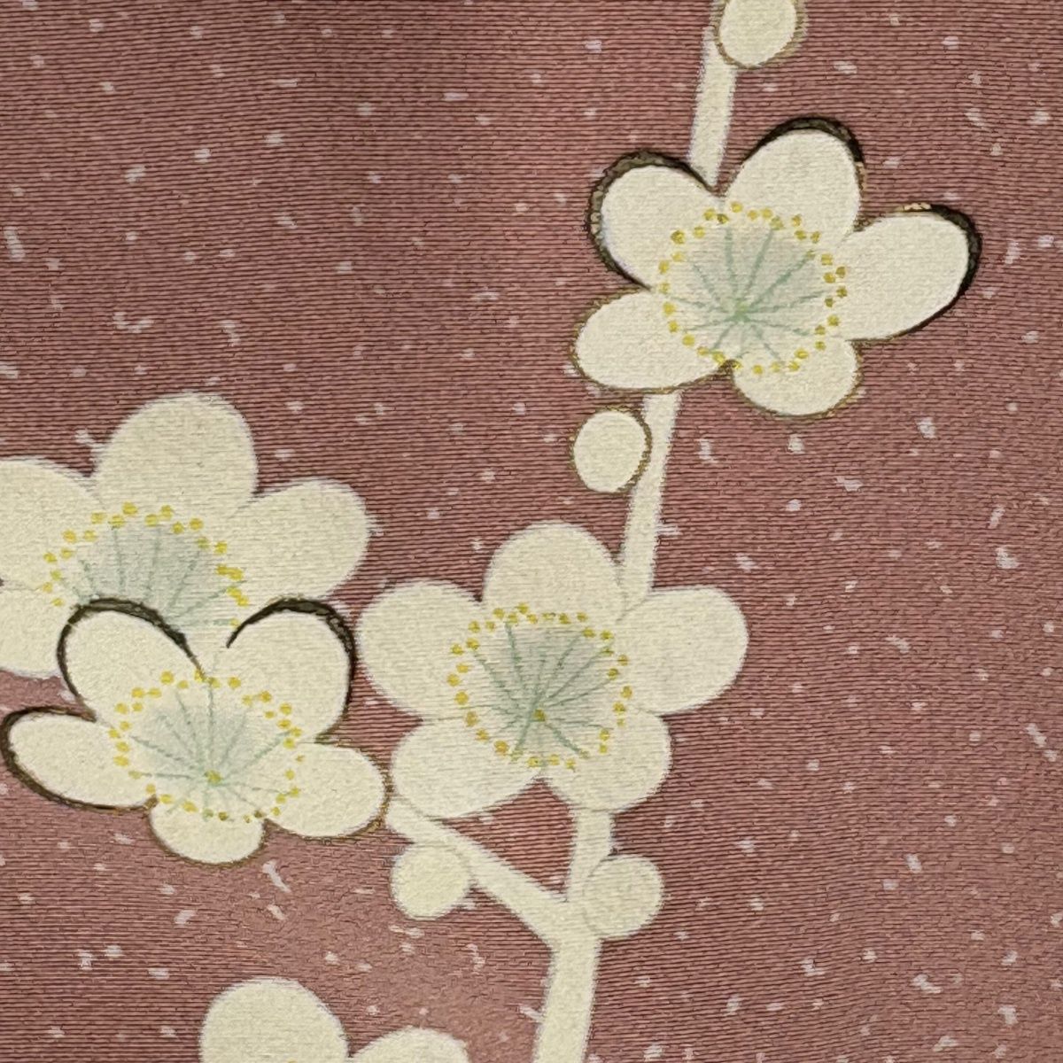 美品 訪問着 身丈174.5cm 裄丈68.5cm L 袷 袋帯セット 桜 流水 刺繍 