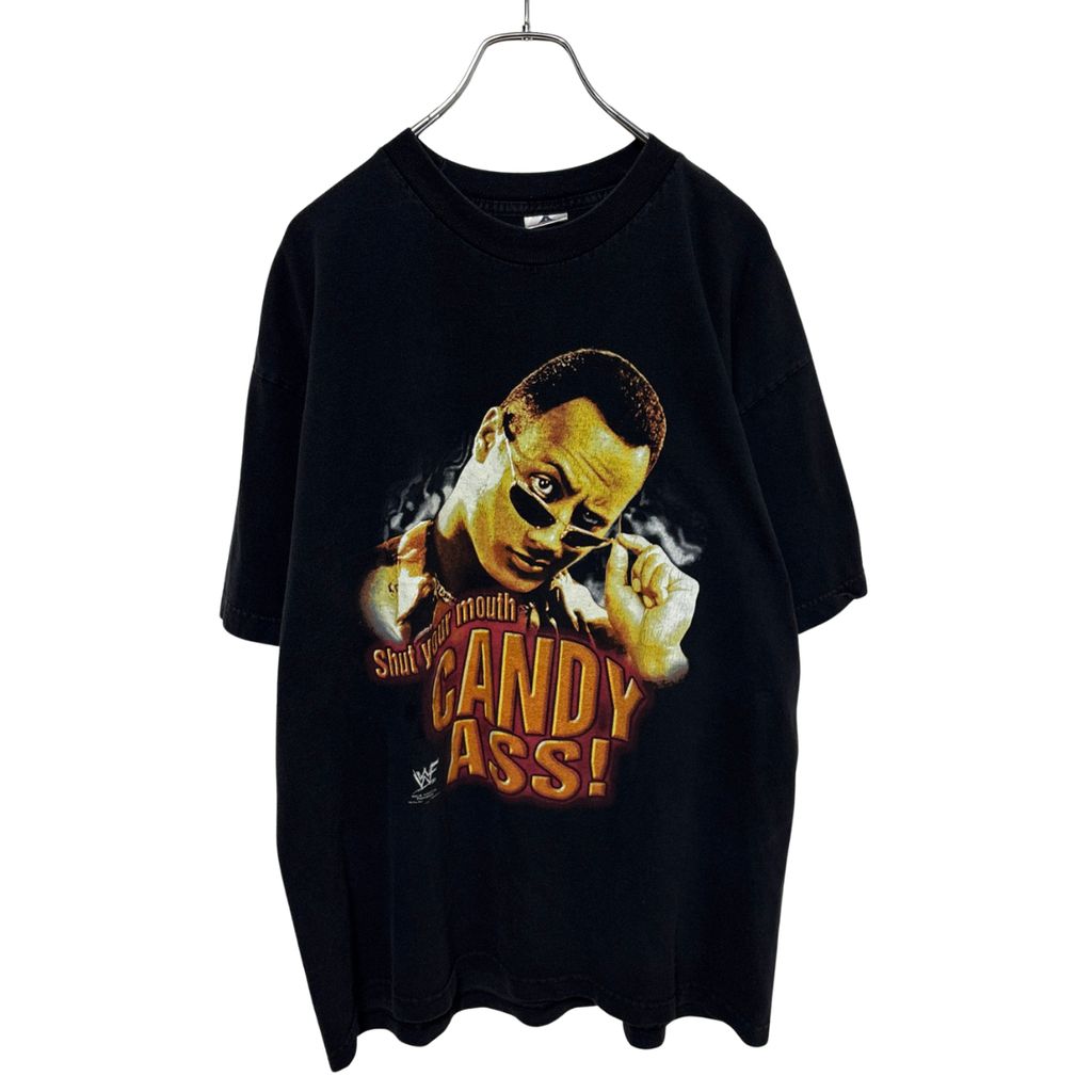 【ALSTYLE】 90s WWF WWE The Rock Wrestling ザ・ロック ドウェイン・ジョンソン レスリング Tシャツ S-6780