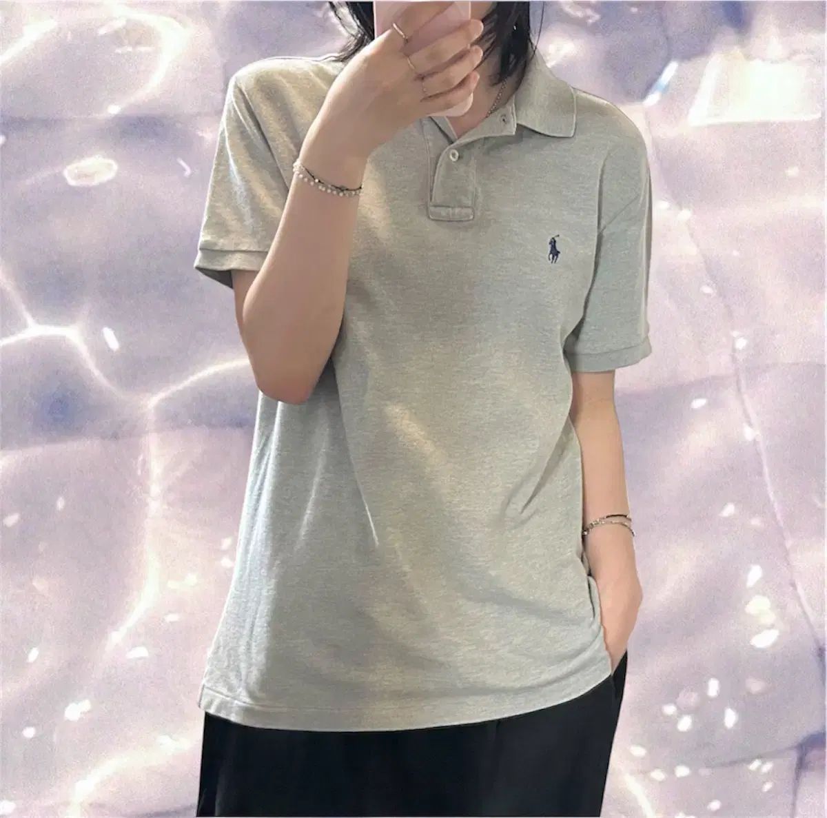 ポロラルフローレン 新モデル PK 半袖 Kara Tシャツ グレー S