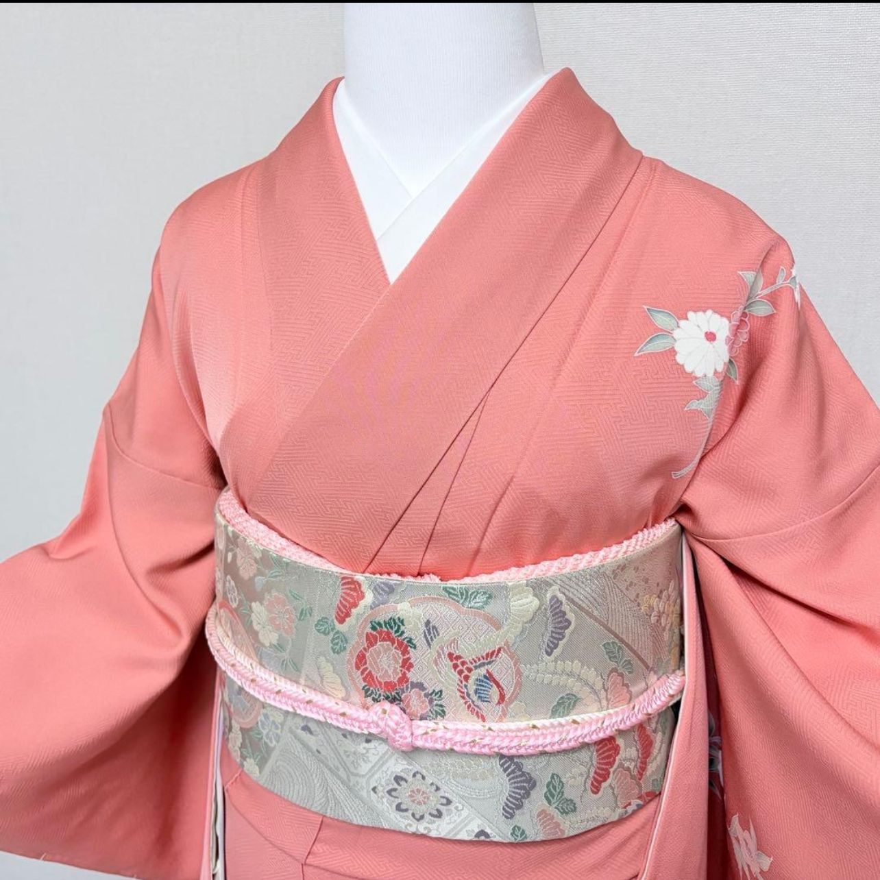 未着用 正絹 訪問着 フルセット 裄67 花車 吉祥文様 フォーマル 美品
