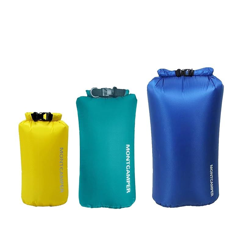 【新品】 ドライバッグ 防水バッグ スタッフバッグ 超軽量 防塵 折りたたみ 防水収納袋 防災バッグ アウトドア 登山 キャンプ 釣り カヤック 海水浴 旅行 ジム サウナ 多サイズ 多カラー (イエロー+アクアマリン+インディゴブルー, 3L+5L+10L)