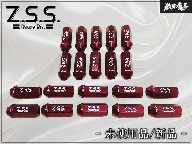 ★未使用品 新品★ Z.S.S. ZSS アルミ ホイールナット レーシングナット ナット レッド 赤 M12 P1.25 全長50mm 19HEX 20本 5H 5穴 即納 6,180円