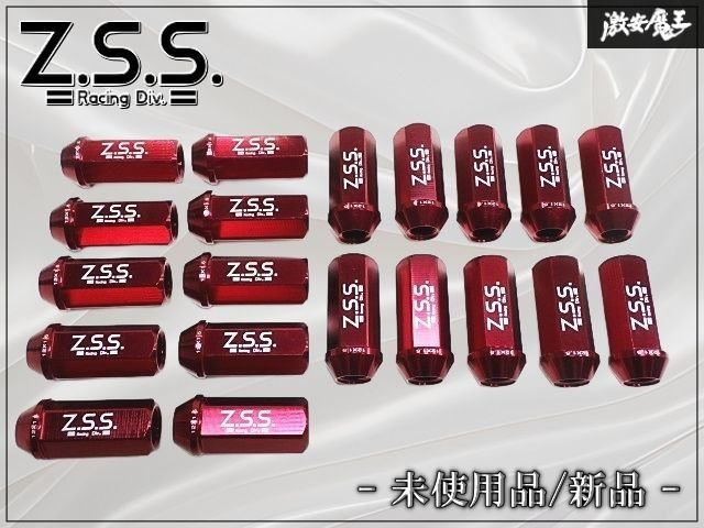 ★未使用品 新品★ Z.S.S. ZSS アルミ ホイールナット レーシングナット ナット レッド 赤 M12 P1.5 全長50mm 19HEX 20本 5H 5穴 即納