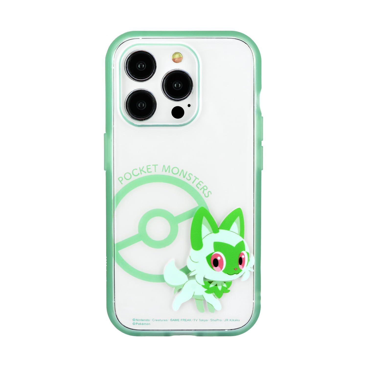 グルマンディーズ ポケットモンスター IIIIfit(イーフィット) iPhone15 Pro 対応 ケース ニャオハ POKE-871E [ニャオハ]