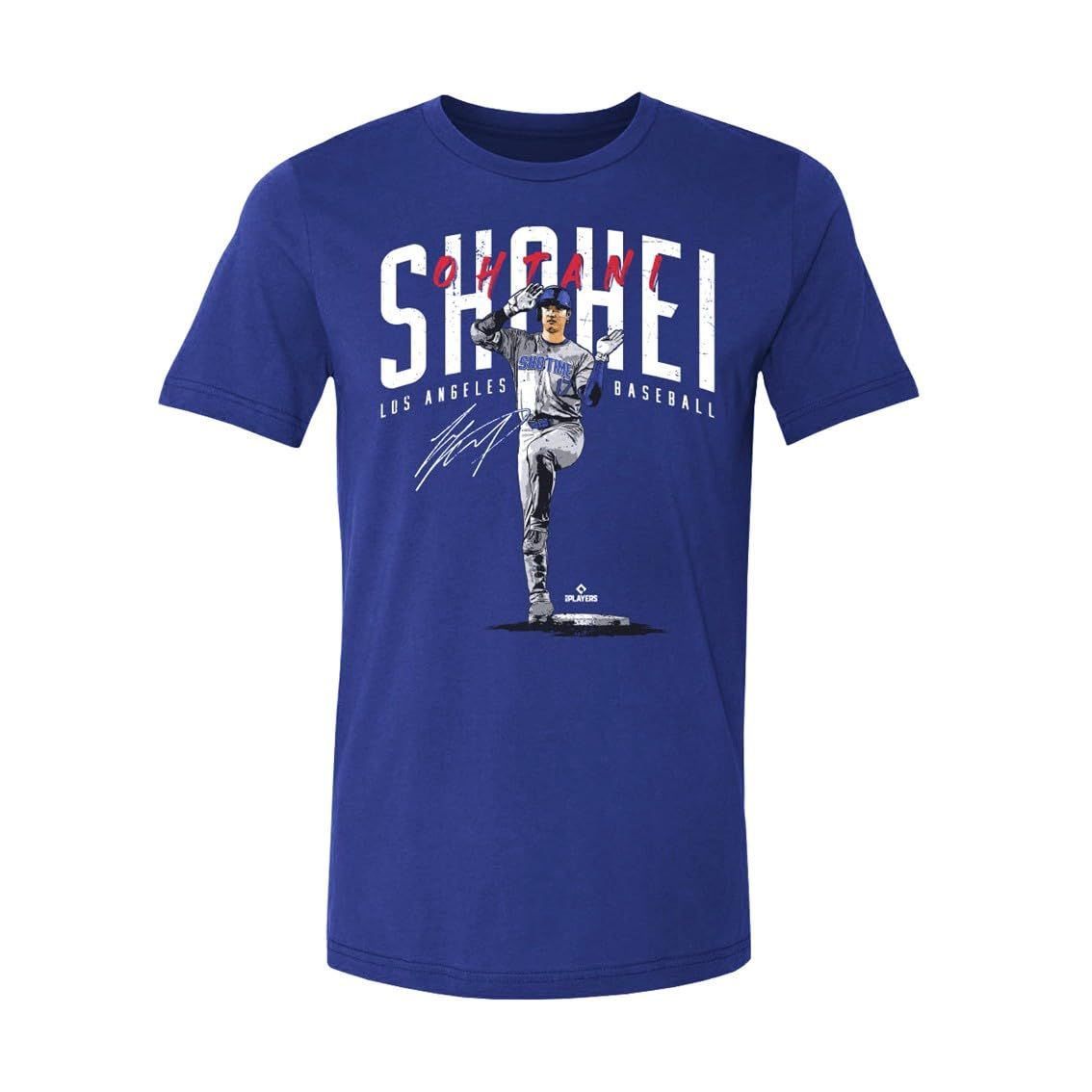 Shohei Ohtani Los Angeles D Base Pose WHT Mサイズ [並行輸入品] [ブルー] [M]