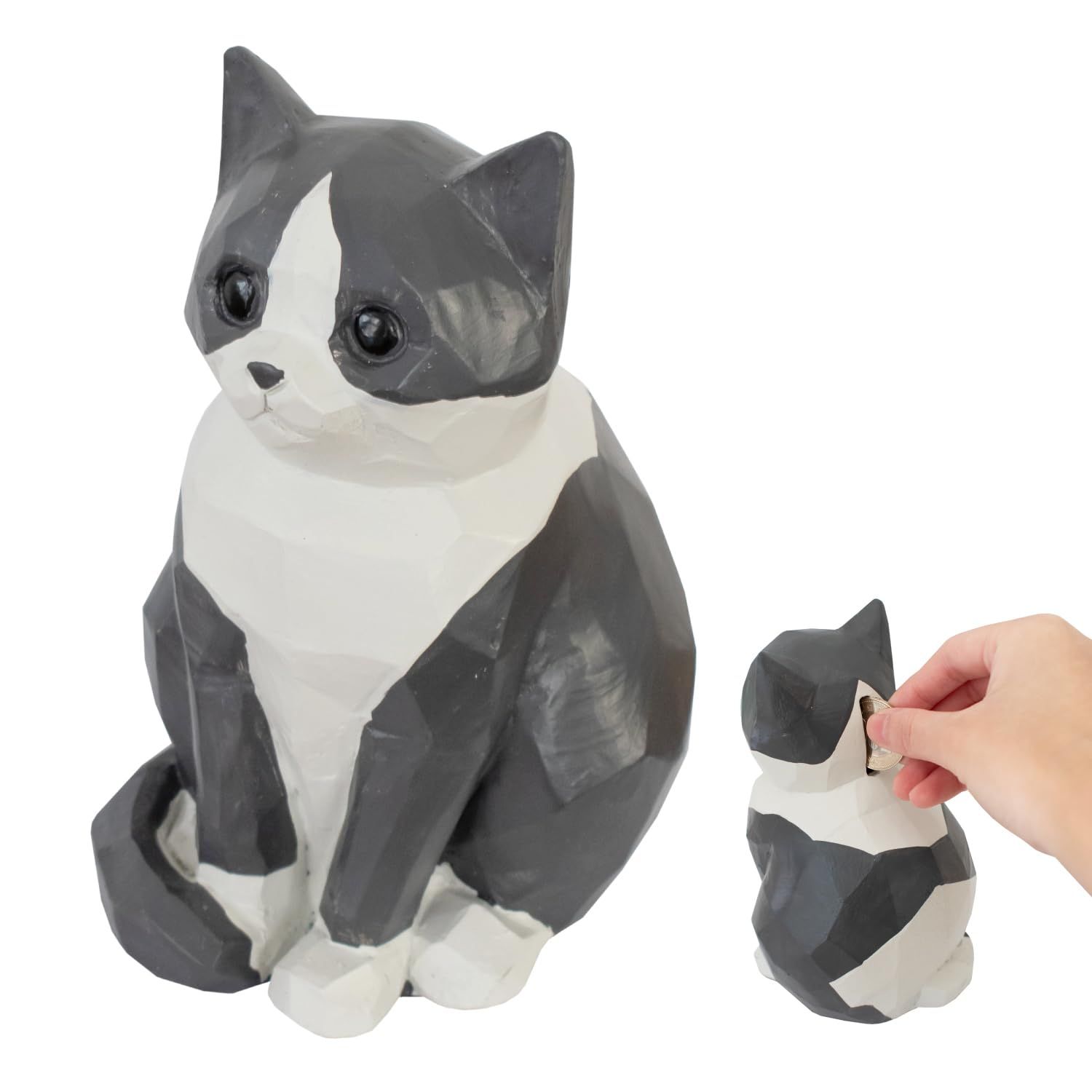 飾って癒されるアニマル貯金箱】 貯金箱 マネーバンク ネコ ハチワレ