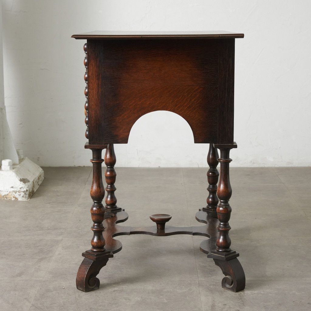 英国 Laidler Robsons Furnishers アンティーク コンソール サイドテーブル オーク 引き出し 飾り台 ウィリアム & メアリー様式 86231