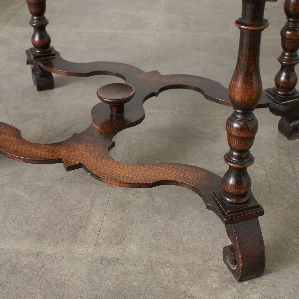 英国 Laidler Robsons Furnishers アンティーク コンソール サイドテーブル オーク 引き出し 飾り台 ウィリアム & メアリー様式 86231