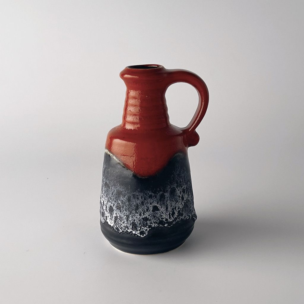 西ドイツ Fat lava ヴィンテージ フラワーベース 花器 陶器 花瓶 ディスプレイ オブジェ ファット ラヴァ ビンテージ モダン 75470