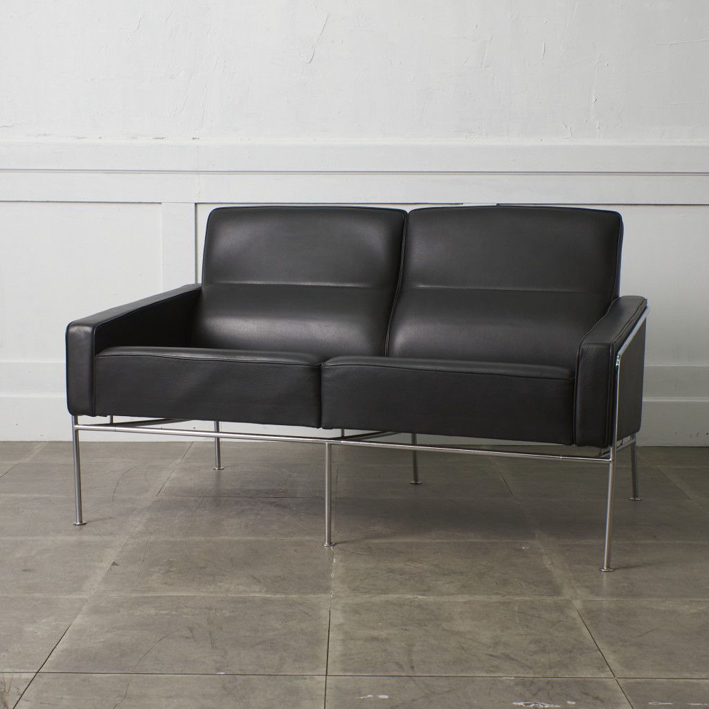 参考定221万 フリッツハンセン 2人掛け ソファ 3300 ラブソファ Fritz Hansen 北欧 デンマーク アルネ ヤコブセン ヴィンテージ 88160