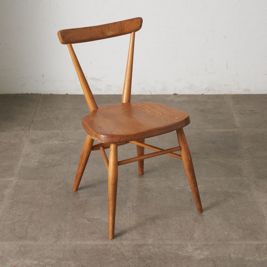 【！送料別！】 超レア ERCOL スタッキングチェア 英国 ヴィンテージ ダイニングチェア 無垢材 エルム ブナ 木製 イス 椅子 アーコール イギリス 75024 送料別！】 超レア ERCOL スタッキングチェア 英国 ヴィンテージ