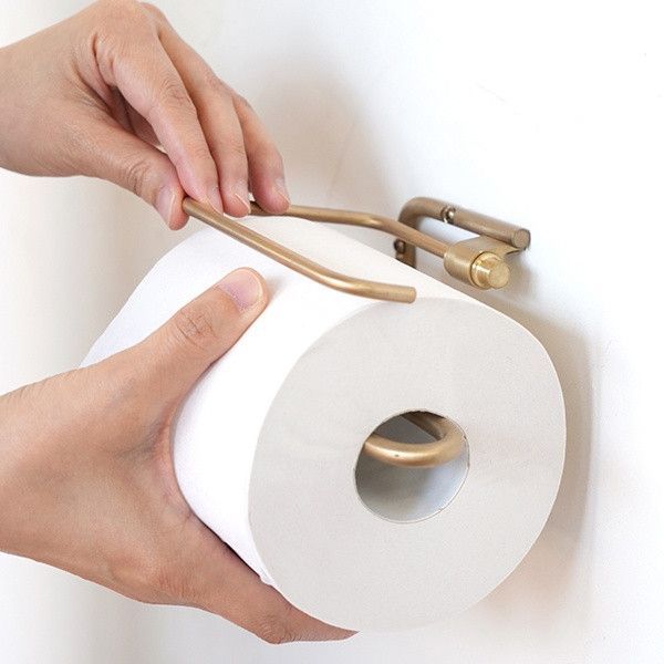 真鍮 ペーパーホルダー ren ヴィンテージ風 ブラス ゴールド トイレットペーパーホルダー DIY レトロ おしゃれ インテリア 88334